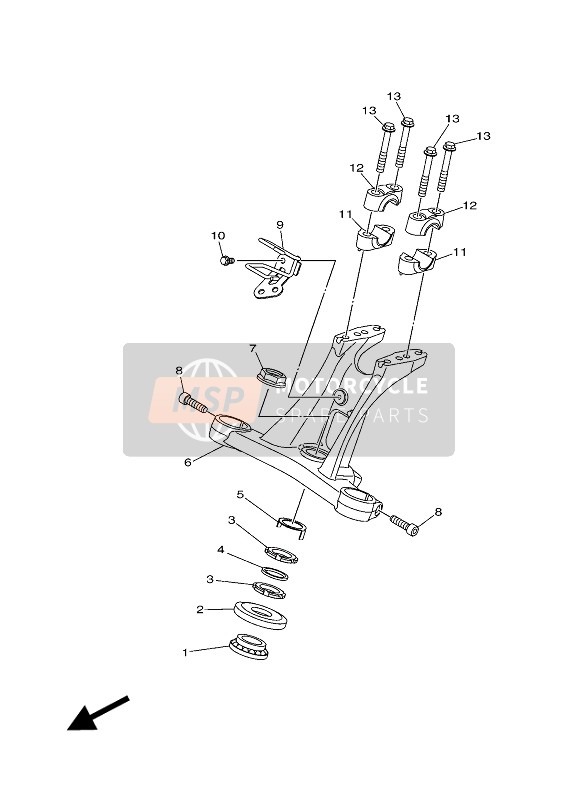 Yamaha X-MAX 300 2018 Steering for a 2018 Yamaha X-MAX 300